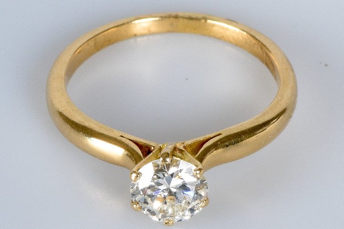 Ring - 18 kraat Hvidguld Diamant