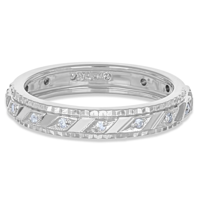 Ring - 18 kraat Hvidguld -  014ct tw Diamant (Natur)