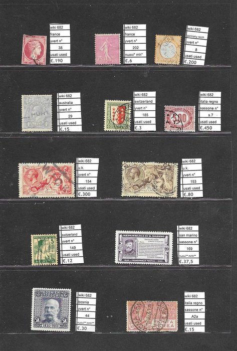 verden 1850/1950 - Samling af klassiske verdenslande stemplet og MH* +MNH** kat 3097 - yvert  scott sassone