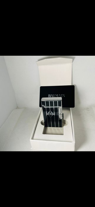 Balmain Paris - Black  Silver - Lommelighter - Stål (rustfrit)