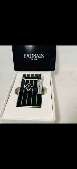 Balmain Paris - Black  Silver - Lommelighter - Stål (rustfrit)