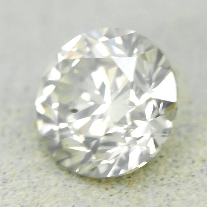 1 pcs Diamant  (Naturfarvet)  - 0.41 ct - Light Gullig Grå - I1 - Gem Report Antwerp (GRA)