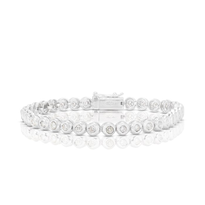 Armbånd - 18 kraat Hvidguld -  108ct tw Diamant (Natur)