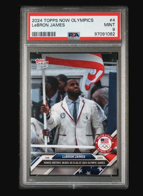 2024 Topps Now Olympic Games LeBron James #4 PSA 9 - 1 Graded card