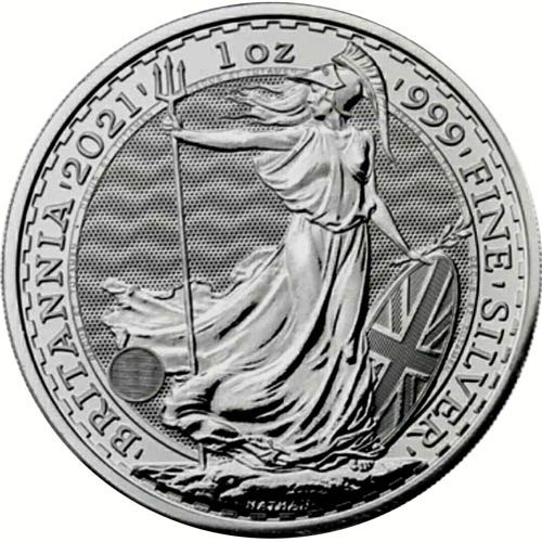 Storbritannien. 2 Pounds 2021 Britannia, 1 Oz (.999)  (Ingen mindstepris)