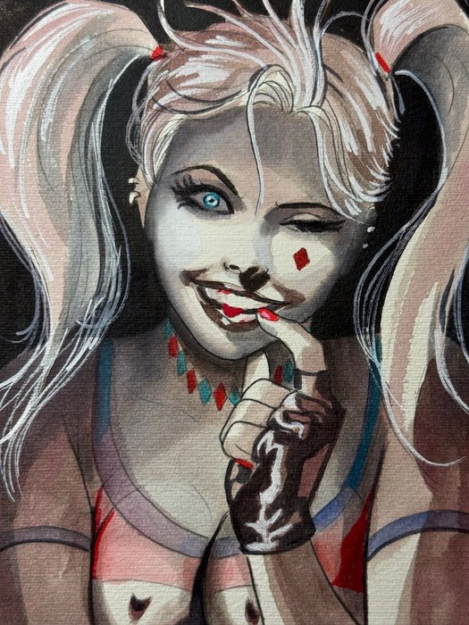 Candita Giuseppe - 1 Original colour drawing - Harley Quinn - I’m not crazy!?