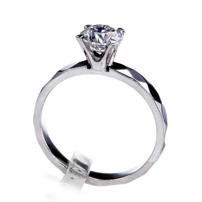 Ingen mindstepris - Forlovelsesring - 14 karat Hvidguld -  1.01ct. tw. Diamant (Natur)