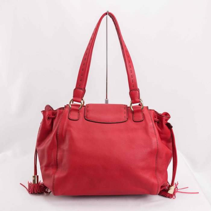 Lancel - LANCEL Red Leather Tote in Premier Flirt Style - Håndtaske