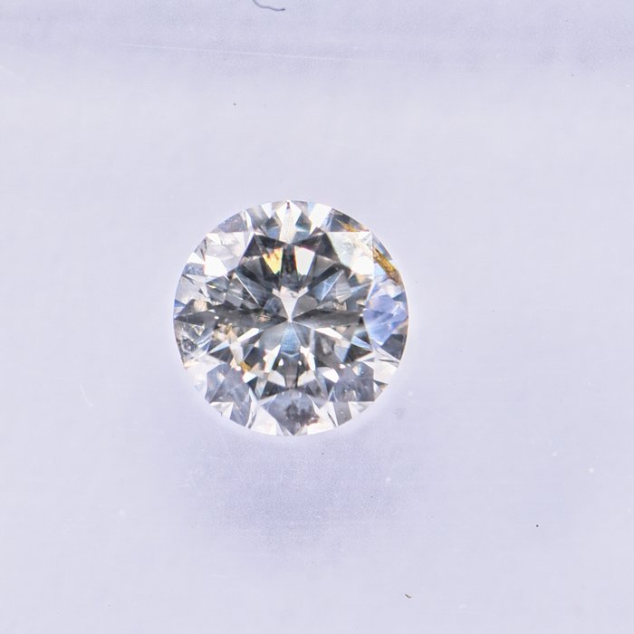 Ingen mindstepris - 1 pcs Diamant  (Naturfarvet)  - 0.30 ct - Rund - Light Brun Gul - I1 - International Gemological Institute (IGI)