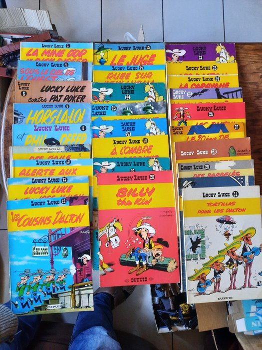 Lucky Luke - 27x B - 27 Album - Genoptryk - 1967/1989