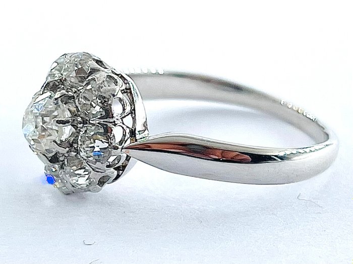 Ring - 18 kraat Hvidguld Diamant (Natur)