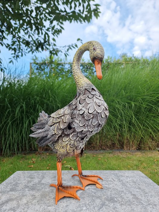 Statuette - Lifelike Duck - Metal