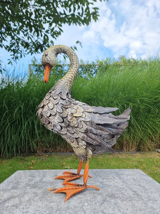 Statuette - Lifelike Duck - Metal