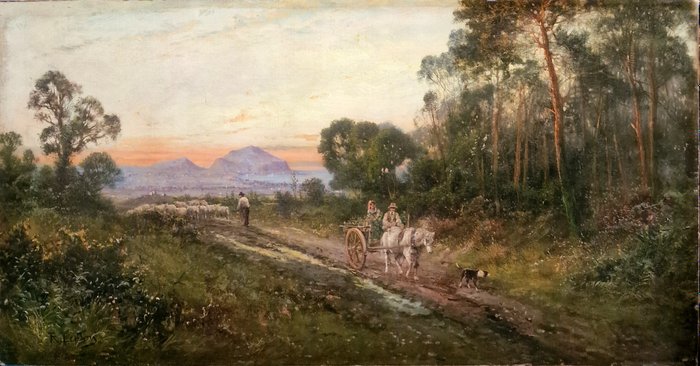 Rocco LENTINI (1858-1943) - Paesaggio nei pressi di Palermo