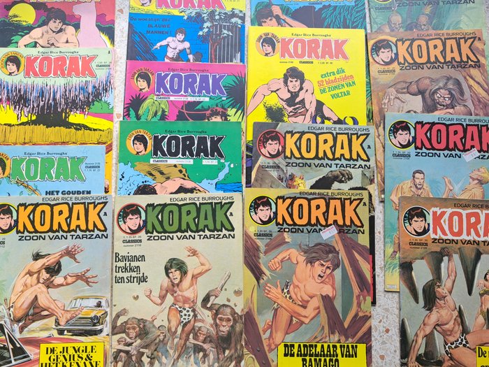 tarzan korak - Tarzan/Korak classics - Diverse nummers - zie beschrijving - 125 Album - Første udgave - 1966/1981