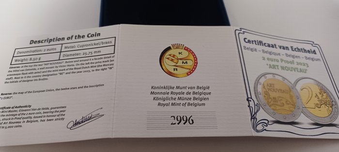 Belgien. 2 Euro 2023 (2 monete) Proof  (Ingen mindstepris)