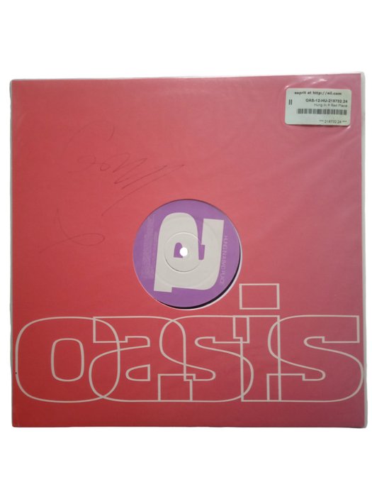 Oasis - Hung In A Bad Place - Signed by Noel Gallagher and Gem Archer - Vinylplade - 2002