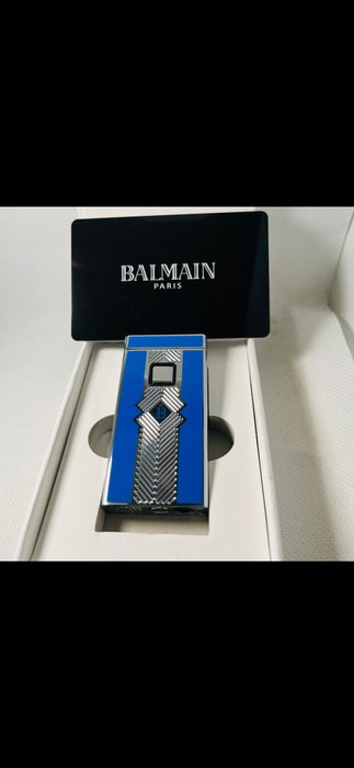 Balmain Paris - Blue  Silver - Lommelighter - Stål (rustfrit)