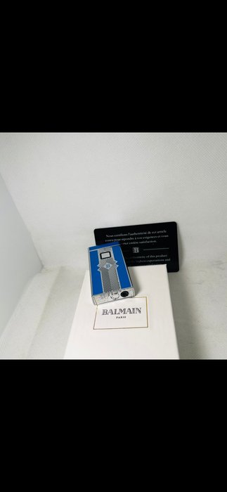 Balmain Paris - Blue  Silver - Lommelighter - Stål (rustfrit)