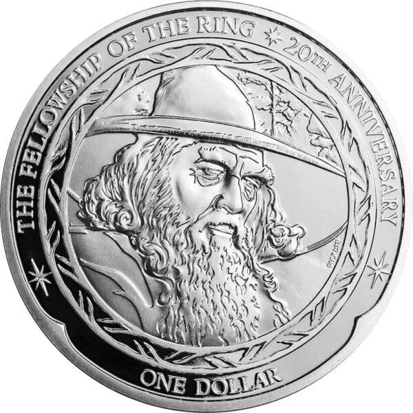 Niue 2 Dollars 2021 20 Jubiläum - Der Herr der Ringe™ Gandalf™ 1 Oz (999)  (Ingen mindstepris)