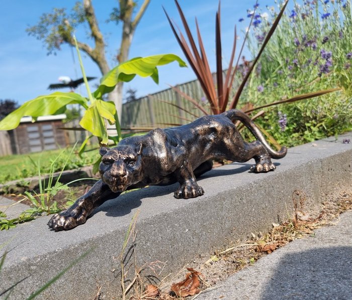 Statue, Large Iron Panther Statue 4KG - 10.5 cm - Jern