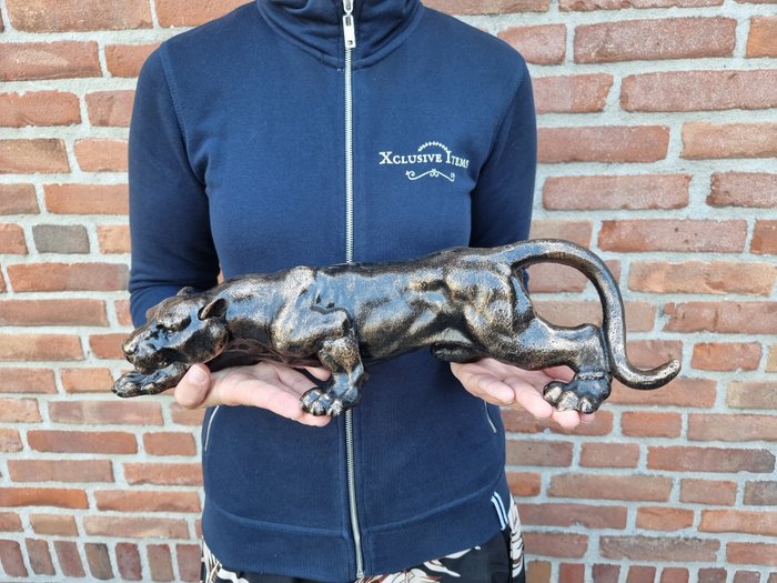 Statue, Large Iron Panther Statue 4KG - 10.5 cm - Jern