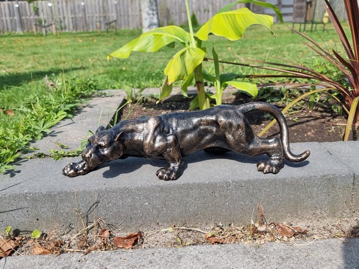 Statue, Large Iron Panther Statue 4KG - 10.5 cm - Jern