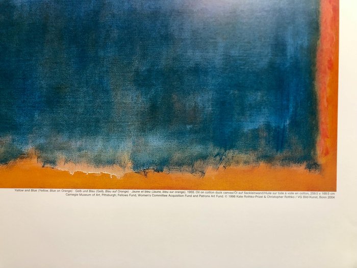 after Rothko - Yellow and Blue (Yellow and Blue on Orange)