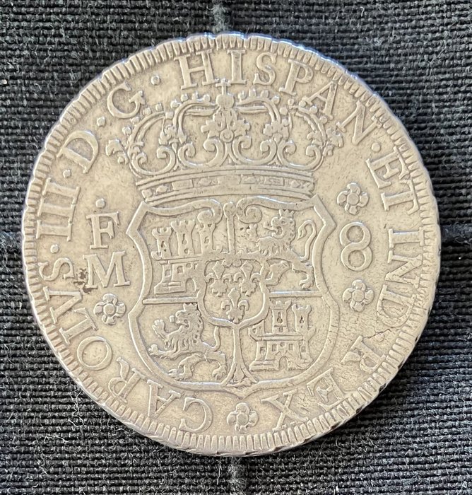 Spanien. Carlos III. 8 Reales 1770 Mexico FM