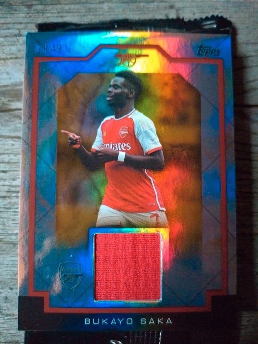 2023/24 Topps Arsenal Team Set Bukayo Saka 01/49 Marble Halls Relic - 1 Card - Glimrende (EX)