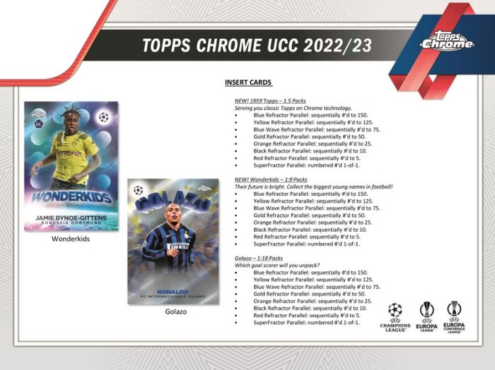 2022/23 Topps Chrome UCL Hobby Lite Box - Chase The Autograph - 1 Sealed box - Næsten så god som ny (NM)