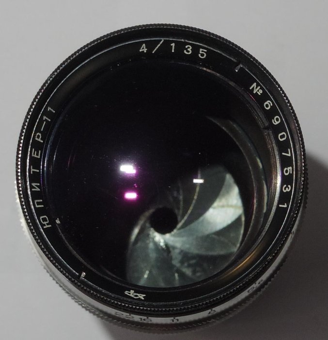 Jupiter 11 135mm f4 - LTM - 1969 - excellent condition - working Telelinse