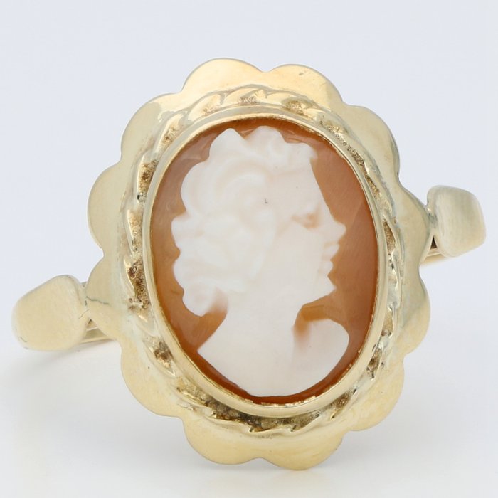 Ingen mindstepris - Ring - 14 karat Gulguld - Cameo