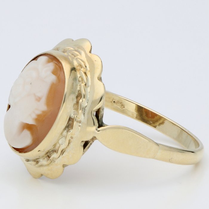 Ingen mindstepris - Ring - 14 karat Gulguld - Cameo