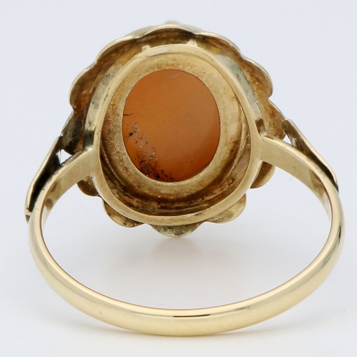 Ingen mindstepris - Ring - 14 karat Gulguld - Cameo