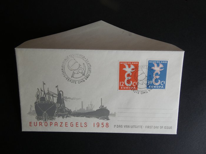 Holland 1958/1963 - Indsamling af ubeskrevne FDC'er - NVPH E35-E56