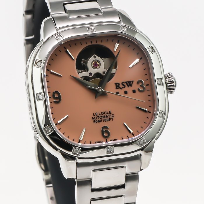 RSW - Le Locle Open Heart - Diamond Swiss Watch - RSWLA122-SS-D-5 - Ingen mindstepris - Kvinder - 2011-nu