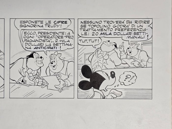 Scarpa, Romano - 1 Original page - Topolino - "L'enigma di Brigaboom"