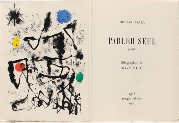 Joan Miro (1893-1983) - Parler Seul - Maghet Editeir 1947