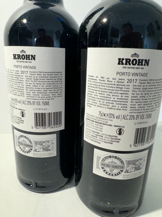 2017 Krohn - Douro Vintage Port - 2 Flasker (0,75 L)