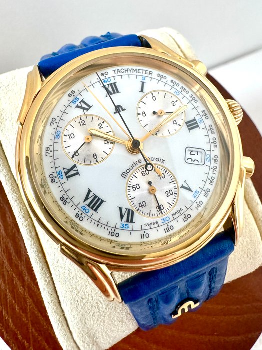 Maurice Lacroix - Les Classiques Chronograph 18k Goldplated G10 - Ingen mindstepris - 04663 - Mænd - 2010-2020