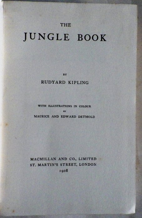 Rudyard Kipling/Edward  Maurice Detmold - The Jungle Book - 1908