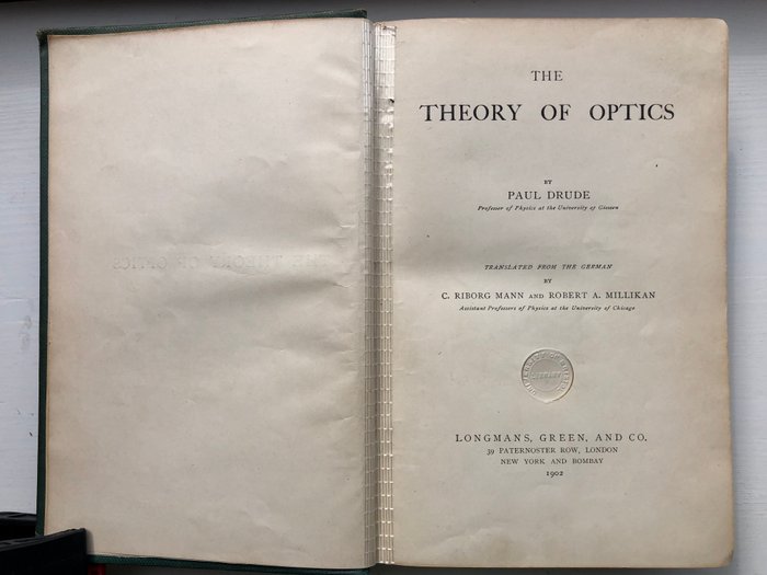 Paul Drude - The Theory of Optics - 1902