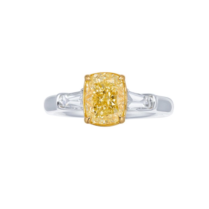 Ring - 18 kraat Hvidguld -  232ct tw Diamant (Naturfarvet) - Diamant