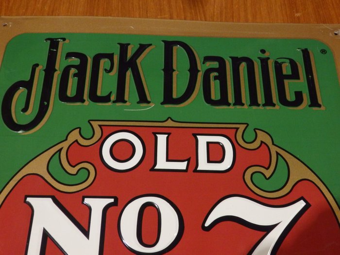 Jack Daniels Old Nº7 - Emaljeplade (1990) - Gammel nr. 7 - Metal