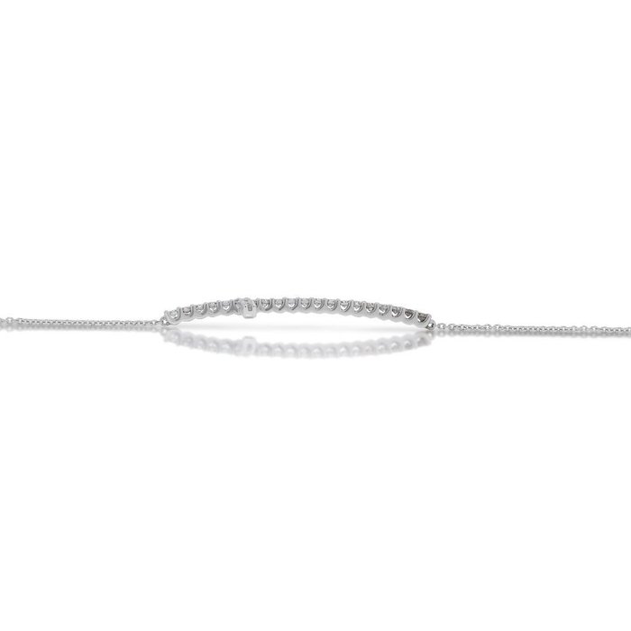 Armbånd - 18 kraat Hvidguld -  0.42ct. tw. Diamant (Natur)