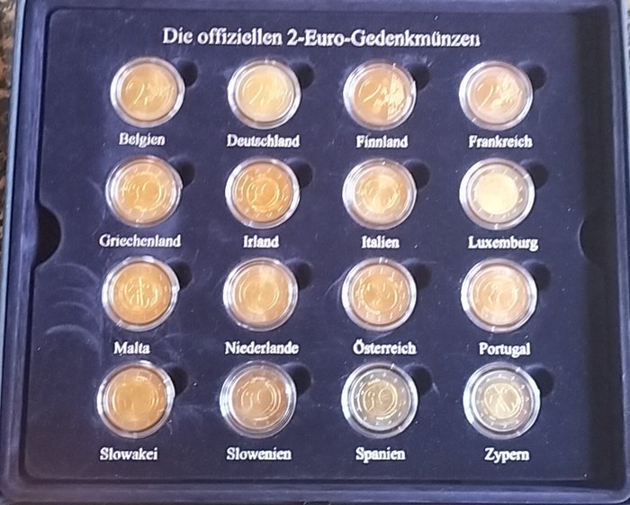 Europa. 2 Euro 2009 - 10 años de la comunidad económica europea (16 monedas)  (Ingen mindstepris)