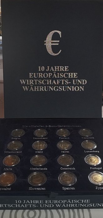 Europa. 2 Euro 2009 - 10 años de la comunidad económica europea (16 monedas)  (Ingen mindstepris)