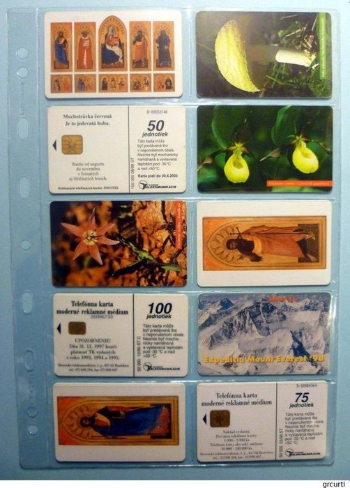 tilbehør. Fogli a 10 spazi per coincards, schede telefoniche, stampcards  (Ingen mindstepris)