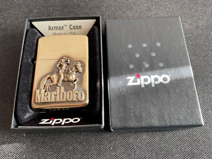 Zippo - Marlboro - Lommelighter - Messing